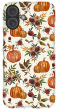 Load image into Gallery viewer, Pumpkin and Fall Flowers Pattern  - Phone Case