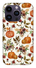 Load image into Gallery viewer, Pumpkin and Fall Flowers Pattern  - Phone Case