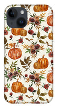 Load image into Gallery viewer, Pumpkin and Fall Flowers Pattern  - Phone Case