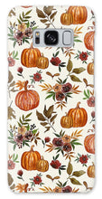 Load image into Gallery viewer, Pumpkin and Fall Flowers Pattern  - Phone Case