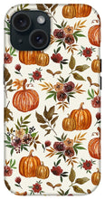 Load image into Gallery viewer, Pumpkin and Fall Flowers Pattern  - Phone Case