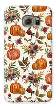 Load image into Gallery viewer, Pumpkin and Fall Flowers Pattern  - Phone Case