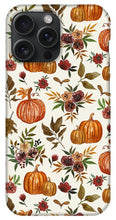 Load image into Gallery viewer, Pumpkin and Fall Flowers Pattern  - Phone Case