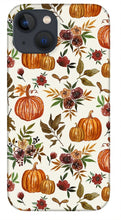 Load image into Gallery viewer, Pumpkin and Fall Flowers Pattern  - Phone Case