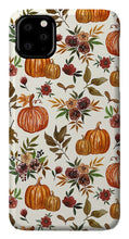 Load image into Gallery viewer, Pumpkin and Fall Flowers Pattern  - Phone Case