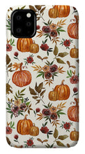 Load image into Gallery viewer, Pumpkin and Fall Flowers Pattern  - Phone Case