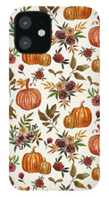 Load image into Gallery viewer, Pumpkin and Fall Flowers Pattern  - Phone Case