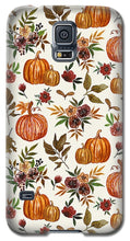 Load image into Gallery viewer, Pumpkin and Fall Flowers Pattern  - Phone Case