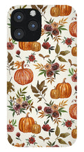 Load image into Gallery viewer, Pumpkin and Fall Flowers Pattern  - Phone Case