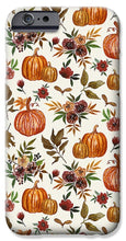 Load image into Gallery viewer, Pumpkin and Fall Flowers Pattern  - Phone Case