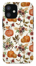 Load image into Gallery viewer, Pumpkin and Fall Flowers Pattern  - Phone Case