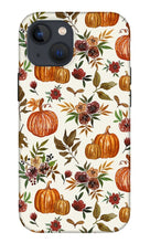 Load image into Gallery viewer, Pumpkin and Fall Flowers Pattern  - Phone Case