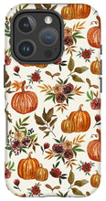 Load image into Gallery viewer, Pumpkin and Fall Flowers Pattern  - Phone Case