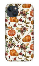 Load image into Gallery viewer, Pumpkin and Fall Flowers Pattern  - Phone Case