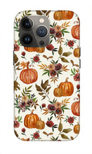 Load image into Gallery viewer, Pumpkin and Fall Flowers Pattern  - Phone Case