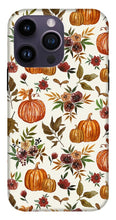 Load image into Gallery viewer, Pumpkin and Fall Flowers Pattern  - Phone Case