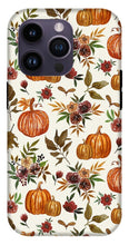 Load image into Gallery viewer, Pumpkin and Fall Flowers Pattern  - Phone Case