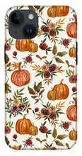 Load image into Gallery viewer, Pumpkin and Fall Flowers Pattern  - Phone Case