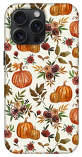 Load image into Gallery viewer, Pumpkin and Fall Flowers Pattern  - Phone Case