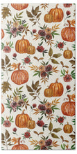 Load image into Gallery viewer, Pumpkin and Fall Flowers Pattern  - Beach Towel