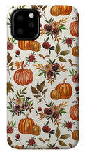 Load image into Gallery viewer, Pumpkin and Fall Flowers Pattern  - Phone Case