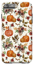 Load image into Gallery viewer, Pumpkin and Fall Flowers Pattern  - Phone Case