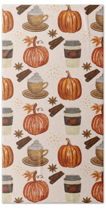 Pumpkin Spice Coffee - Beach Towel