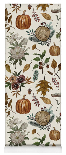 Pumpkins, Flowers and Fall Foliage - Yoga Mat