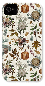 Pumpkins, Flowers and Fall Foliage - Phone Case