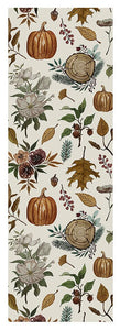 Pumpkins, Flowers and Fall Foliage - Yoga Mat