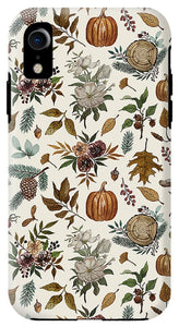 Pumpkins, Flowers and Fall Foliage - Phone Case