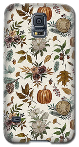 Pumpkins, Flowers and Fall Foliage - Phone Case