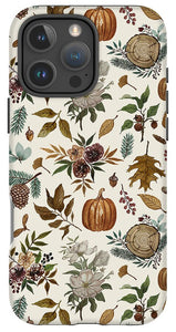 Pumpkins, Flowers and Fall Foliage - Phone Case