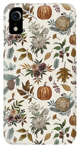 Pumpkins, Flowers and Fall Foliage - Phone Case