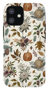 Pumpkins, Flowers and Fall Foliage - Phone Case