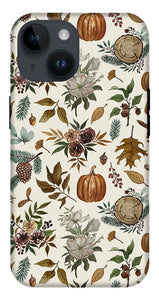 Pumpkins, Flowers and Fall Foliage - Phone Case