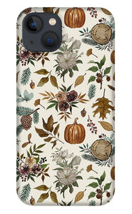 Pumpkins, Flowers and Fall Foliage - Phone Case