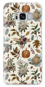 Pumpkins, Flowers and Fall Foliage - Phone Case