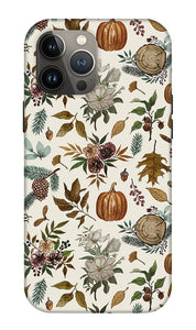 Pumpkins, Flowers and Fall Foliage - Phone Case