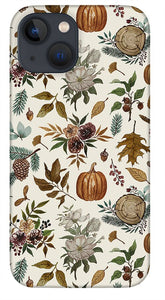 Pumpkins, Flowers and Fall Foliage - Phone Case