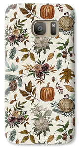 Pumpkins, Flowers and Fall Foliage - Phone Case