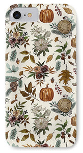 Pumpkins, Flowers and Fall Foliage - Phone Case