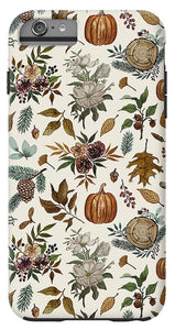 Pumpkins, Flowers and Fall Foliage - Phone Case