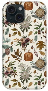 Pumpkins, Flowers and Fall Foliage - Phone Case