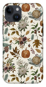 Pumpkins, Flowers and Fall Foliage - Phone Case