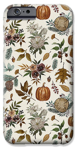 Pumpkins, Flowers and Fall Foliage - Phone Case