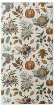 Load image into Gallery viewer, Pumpkins, Flowers and Fall Foliage - Bath Towel