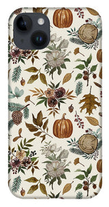 Pumpkins, Flowers and Fall Foliage - Phone Case