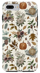 Pumpkins, Flowers and Fall Foliage - Phone Case