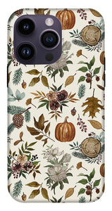 Pumpkins, Flowers and Fall Foliage - Phone Case